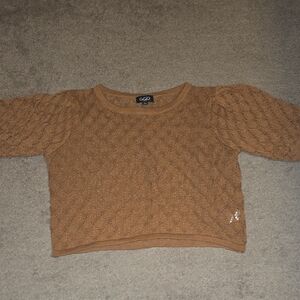 GiGio USA Women's Brown Cable Knit Sweater